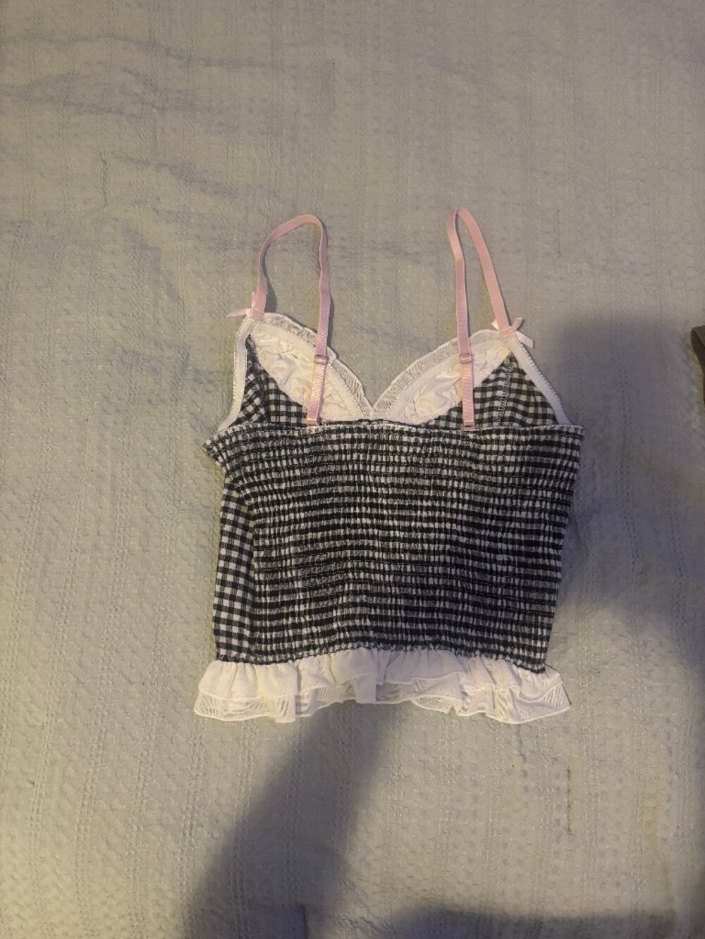 Romwe Kawaii plaid cami top - Picture 2 of 2